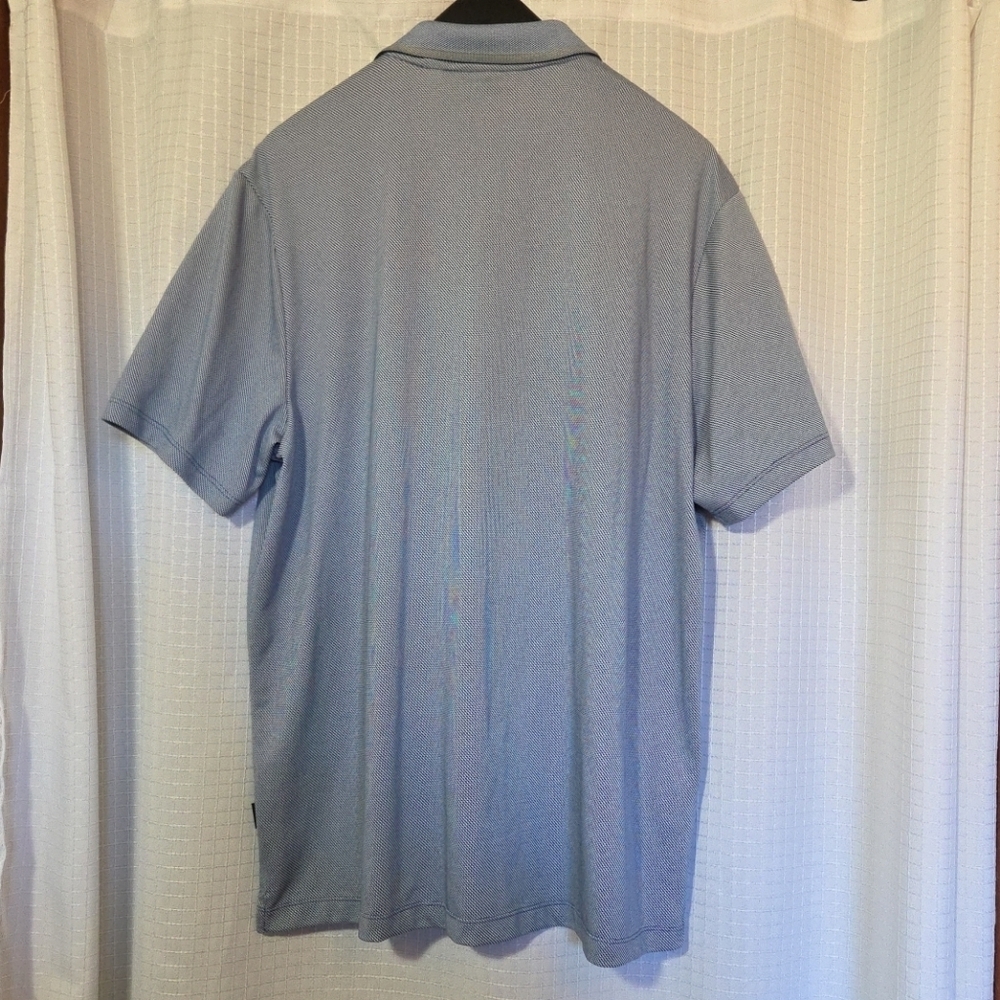 Perry Ellis Portfolio Polo Golf‎ Shirt Blue 100% Polyester Size XL - Picture 4 of 9
